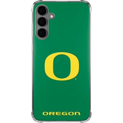 University of Oregon Yellow O on Green Galaxy S24 Plus Clear Case